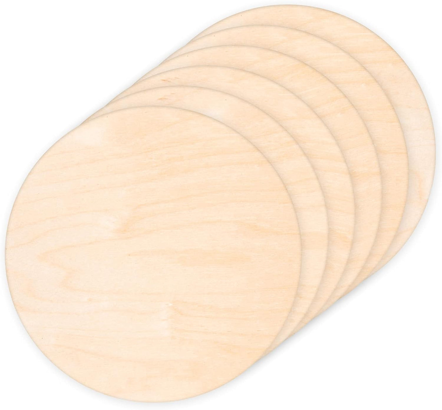6 Pack 14 Inch Wood Rounds,14 Inch Round Wood Circles for Crafts, Unfinished Wood Circles Wood Sign Blank, Wooden Discs for DIY Crafts, Door Hangers and Christmas Decoration