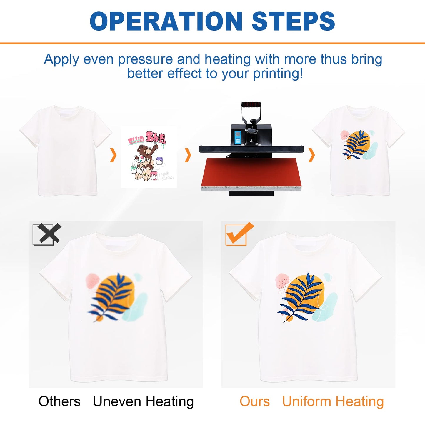 Iglobalbuy 16x24 Heat Press Machine for T Shirts, 1800W Large Professional High Pressure Clamshell Heat Press Machine, Digital Control Heat Transfer Sublimation Machine