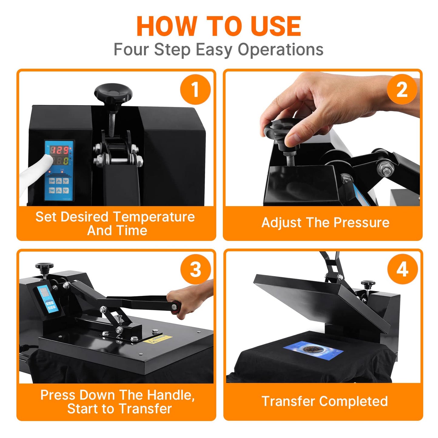 Iglobalbuy 16x24 Heat Press Machine for T Shirts, 1800W Large Professional High Pressure Clamshell Heat Press Machine, Digital Control Heat Transfer Sublimation Machine