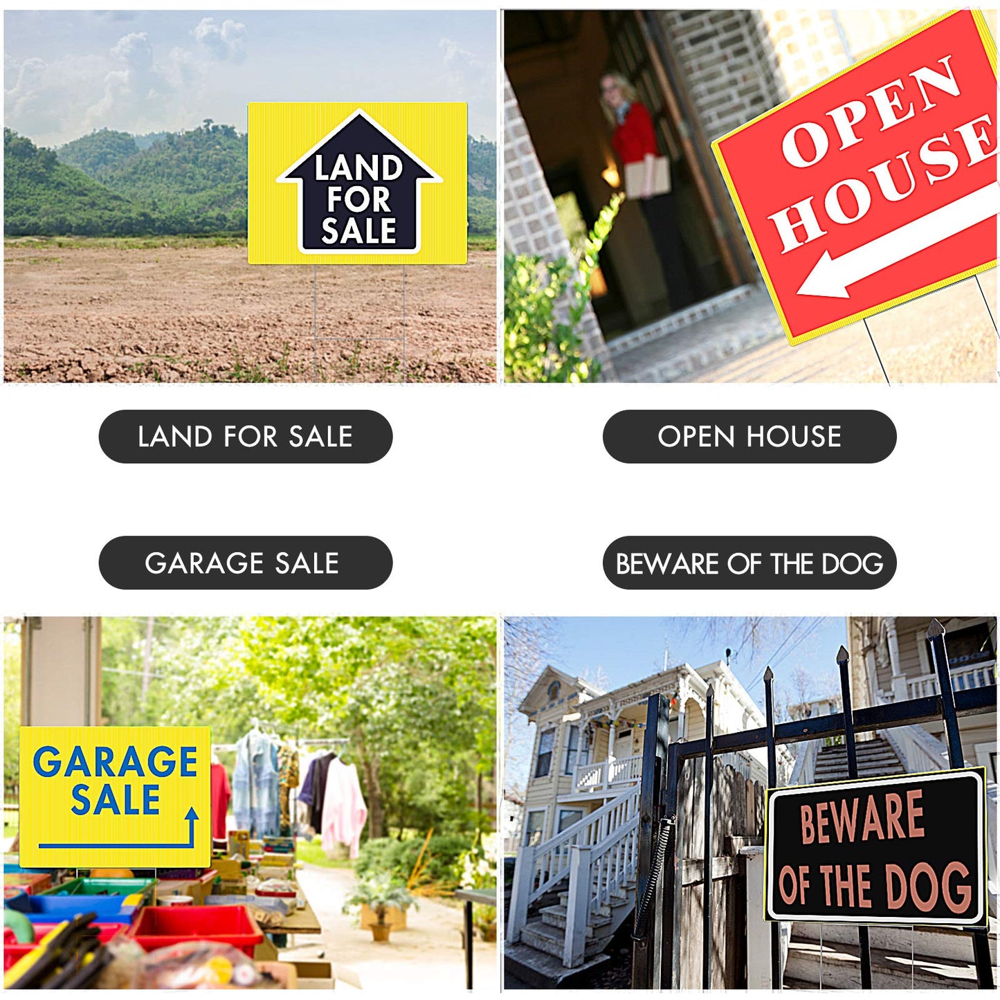 20 Pcs Poster Board Corrugated Plastic Sheets for Projects Art Crafts Blank Yard Signs Coroplast Sign Blank Board, IKAYAS 17.5 x 12 Inches White Blank Yard Signs Outdoor Corrugated Plastic Signs
