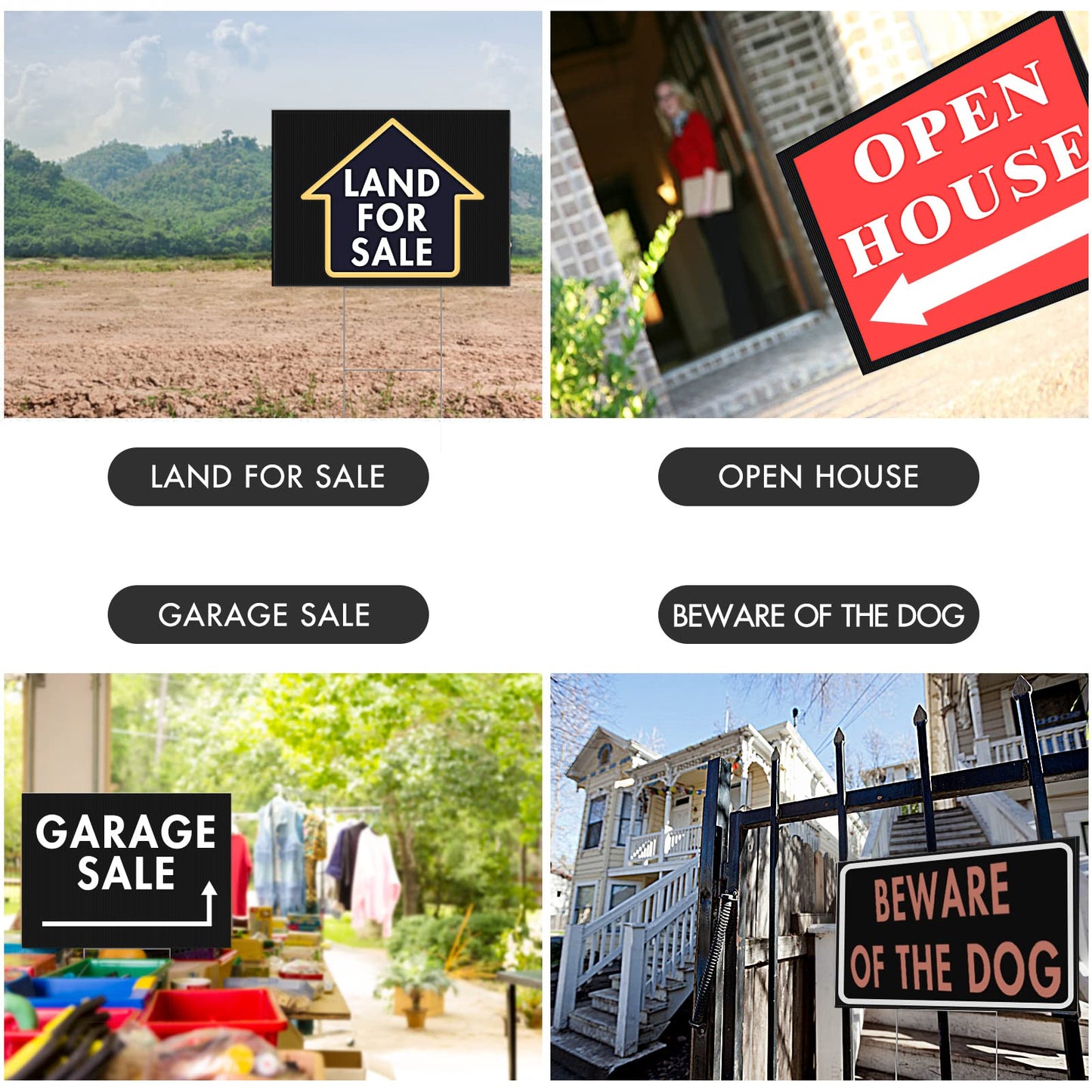 20 Pcs Poster Board Corrugated Plastic Sheets for Projects Art Crafts Blank Yard Signs Coroplast Sign Blank Board, IKAYAS 17.5 x 12 Inches White Blank Yard Signs Outdoor Corrugated Plastic Signs