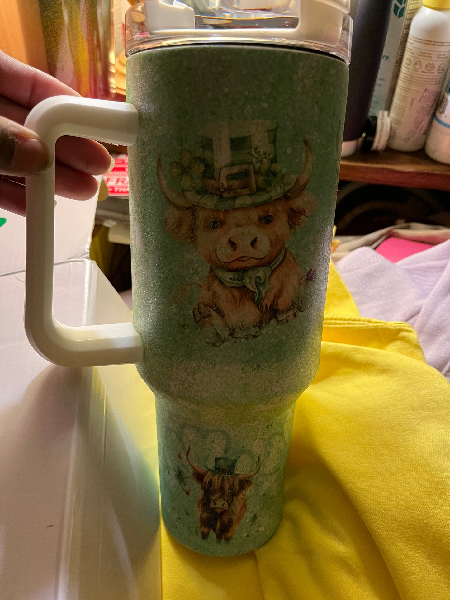 St Patrick’s Day 40 OZ GLOW IN THE DARK STAINLESS STEEL TUMBLER
