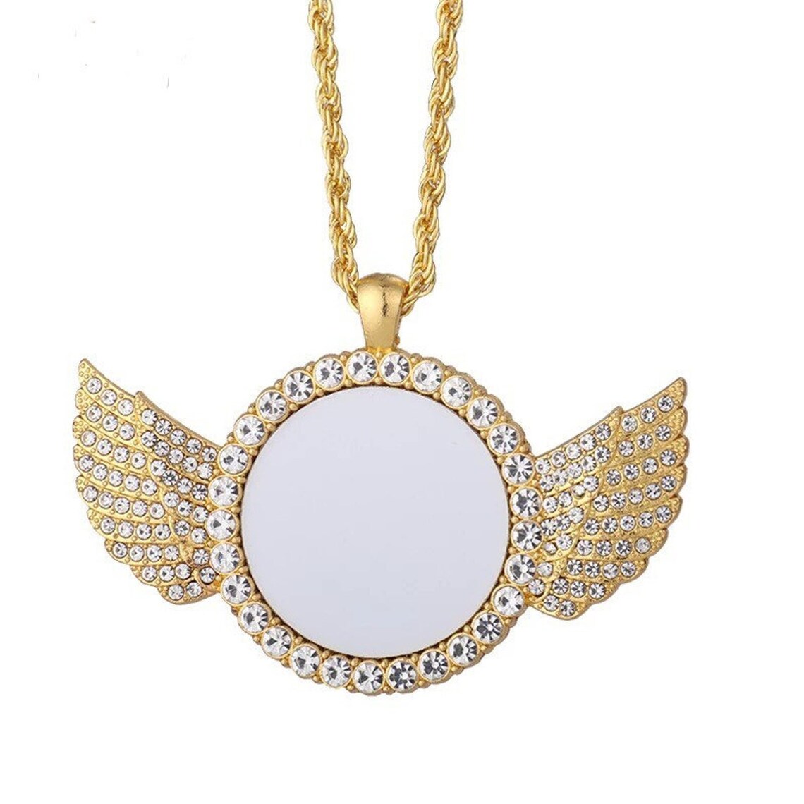 Angel Wing Silver-Tone or Gold-Tone Necklace