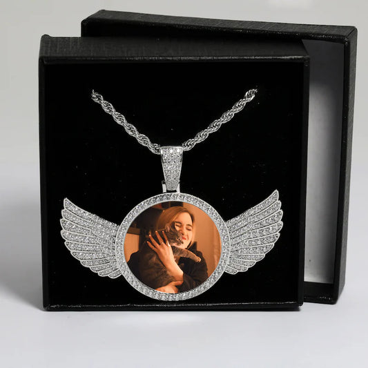 Angel Wing Silver-Tone or Gold-Tone Necklace