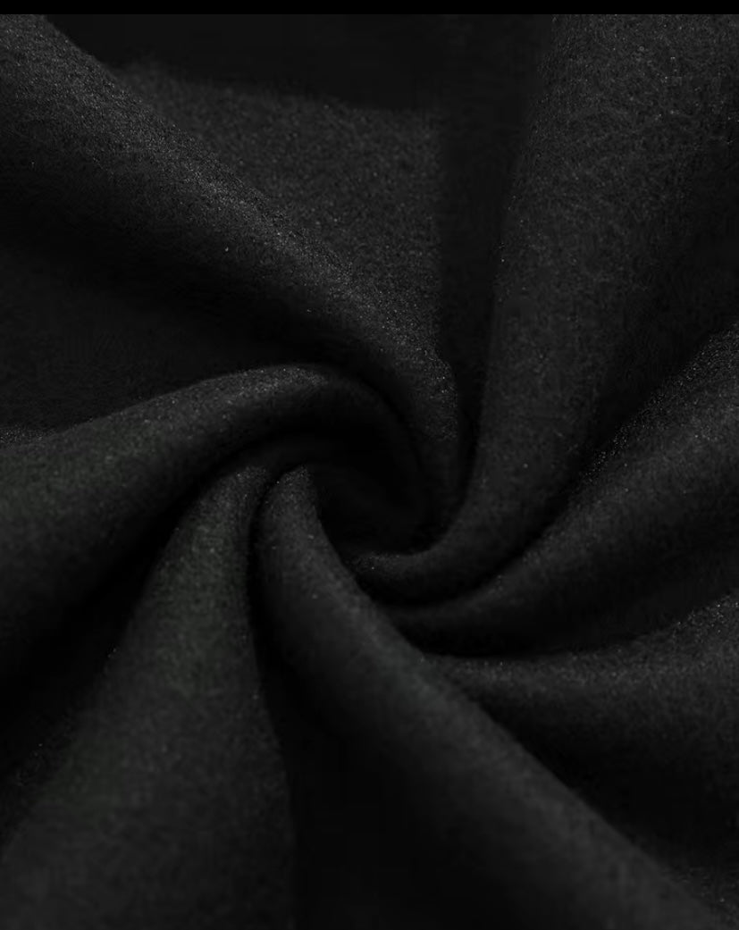 Polyester Black Hoodies W/Front Pocket