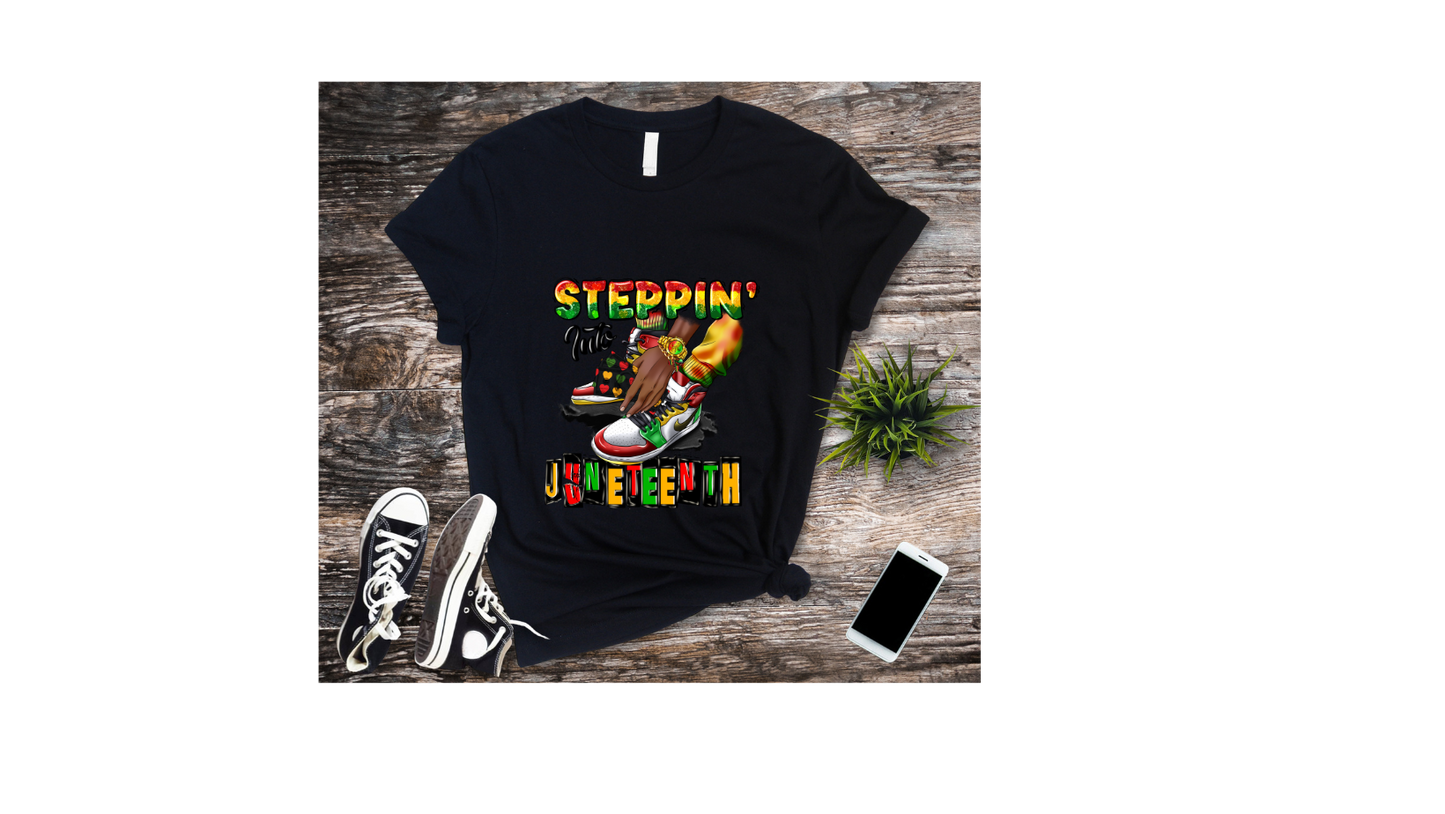 Steppin' Into Juneteeth Unisex T-Shirt