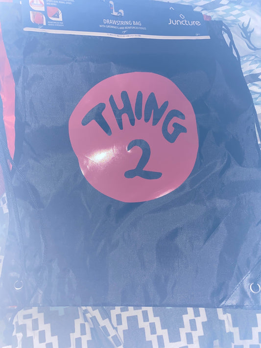 Drawstring Bag with the Likeness of Thing 2