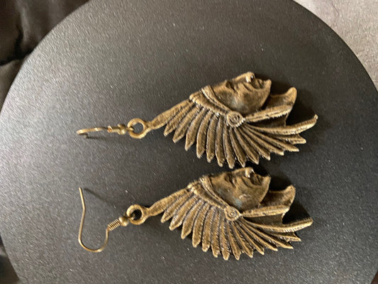 Pair of Indian Image Pierce Earrings