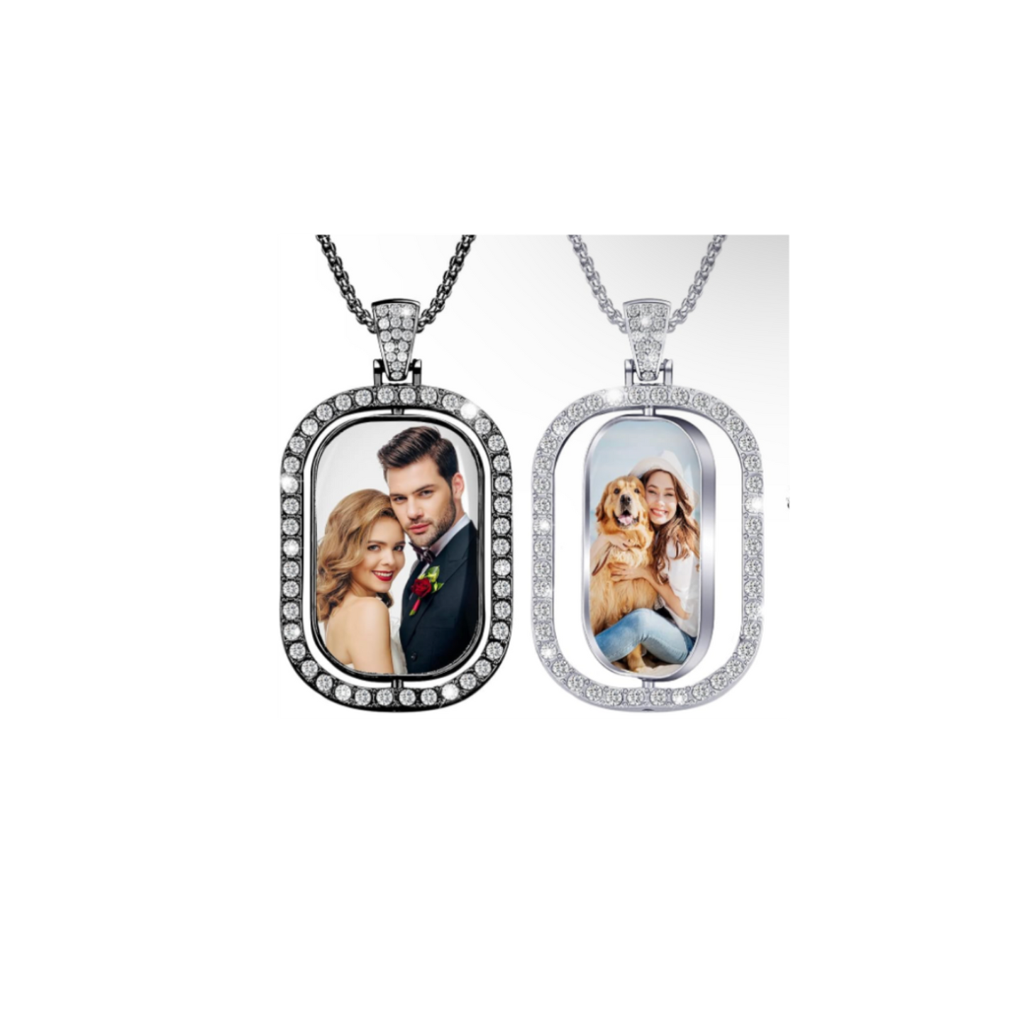 Rectangled Shaped Necklace w/Charm