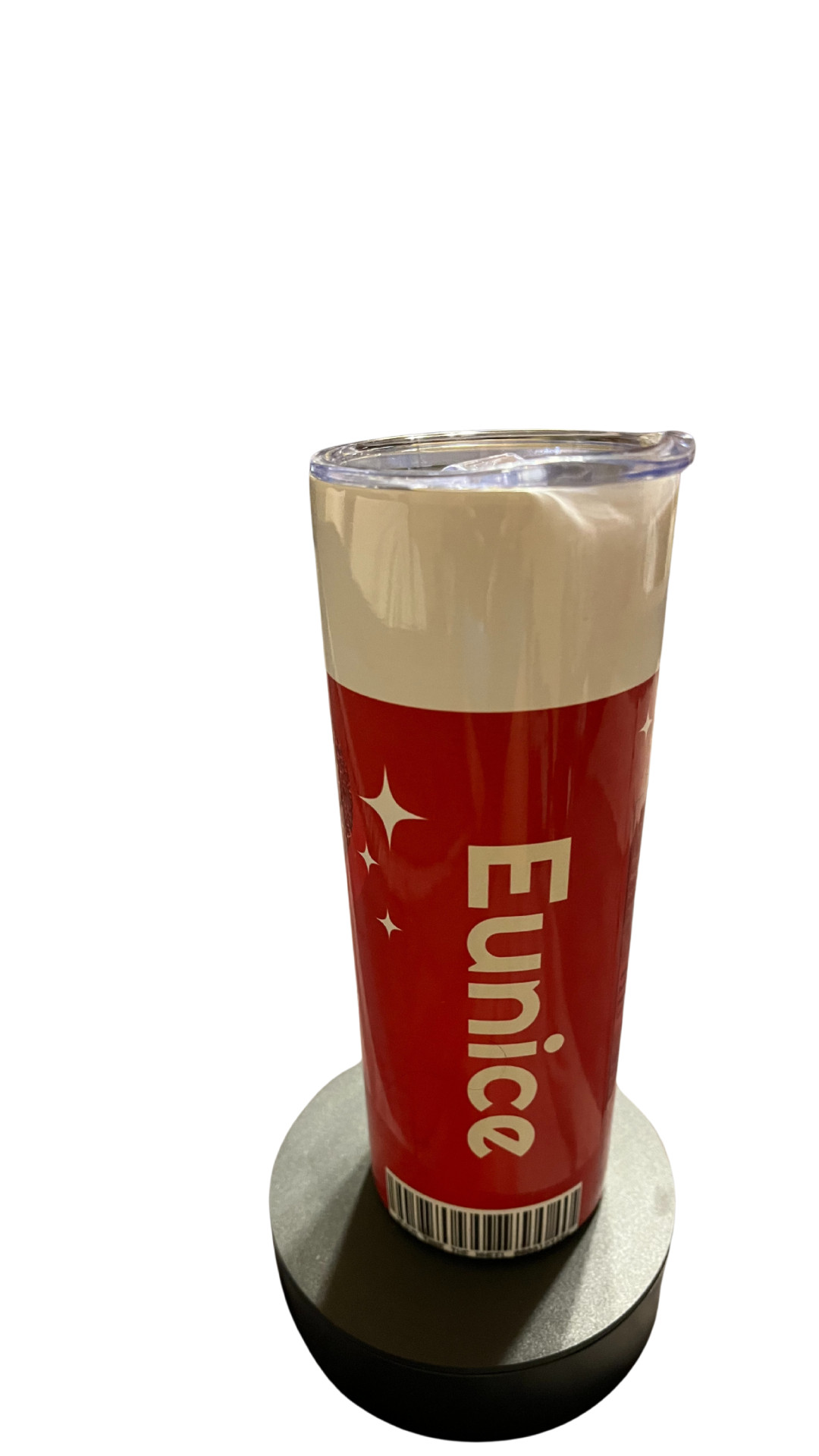 JESUS TAKE THE WHEEL RED GLITTER SKINNY TUMBLER 20 OZ