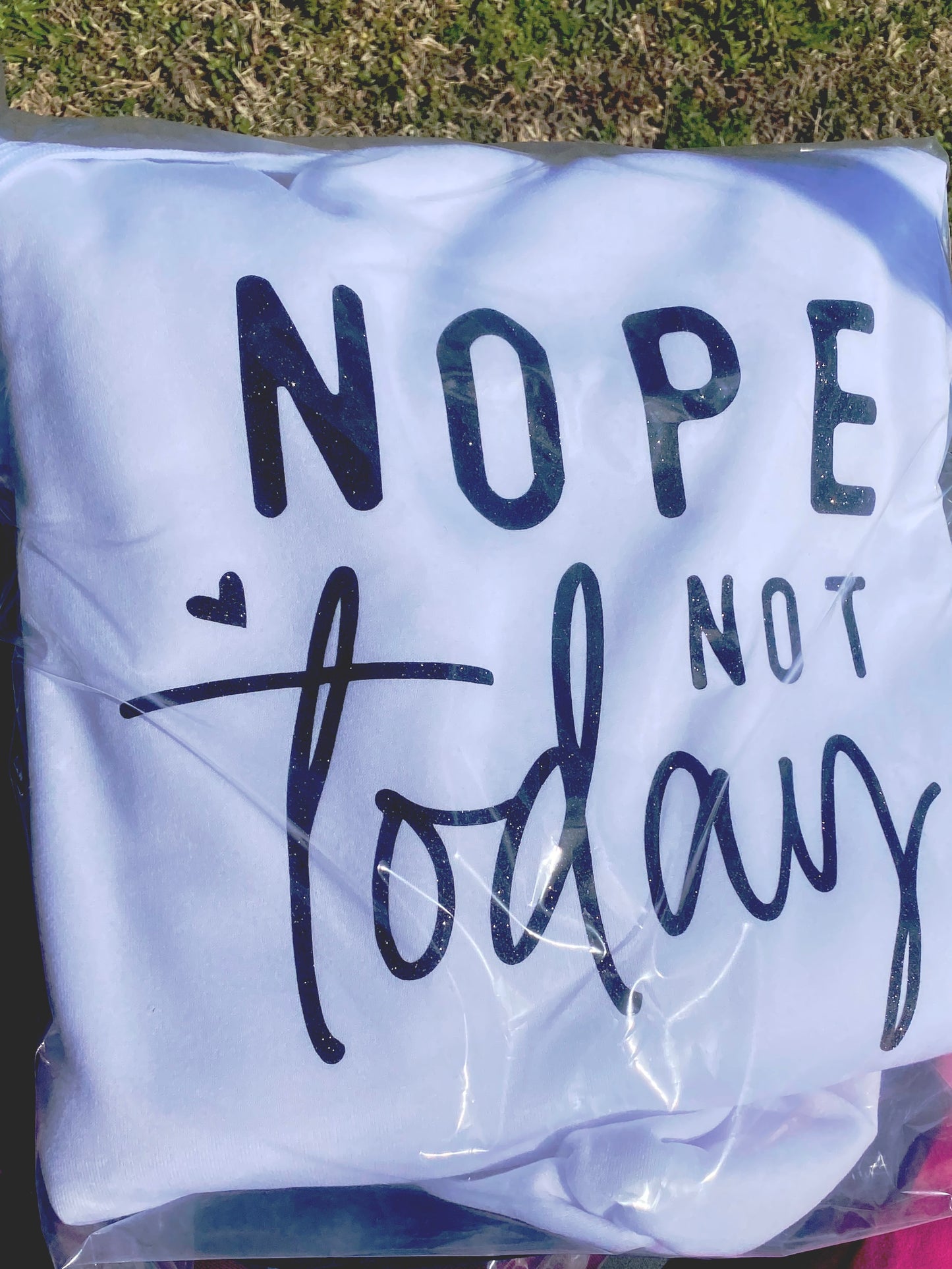 Nope Not Today Ladies Hoodie