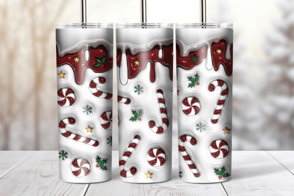 Christmas Time 3D 20oz Skinny Tumbler