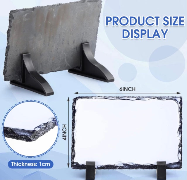 Sublimated Slate Rock Stone Rectangluar Photo Picture Frame