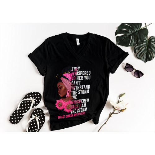 THEY WHISPERED BLACK LADY T-SHIRT